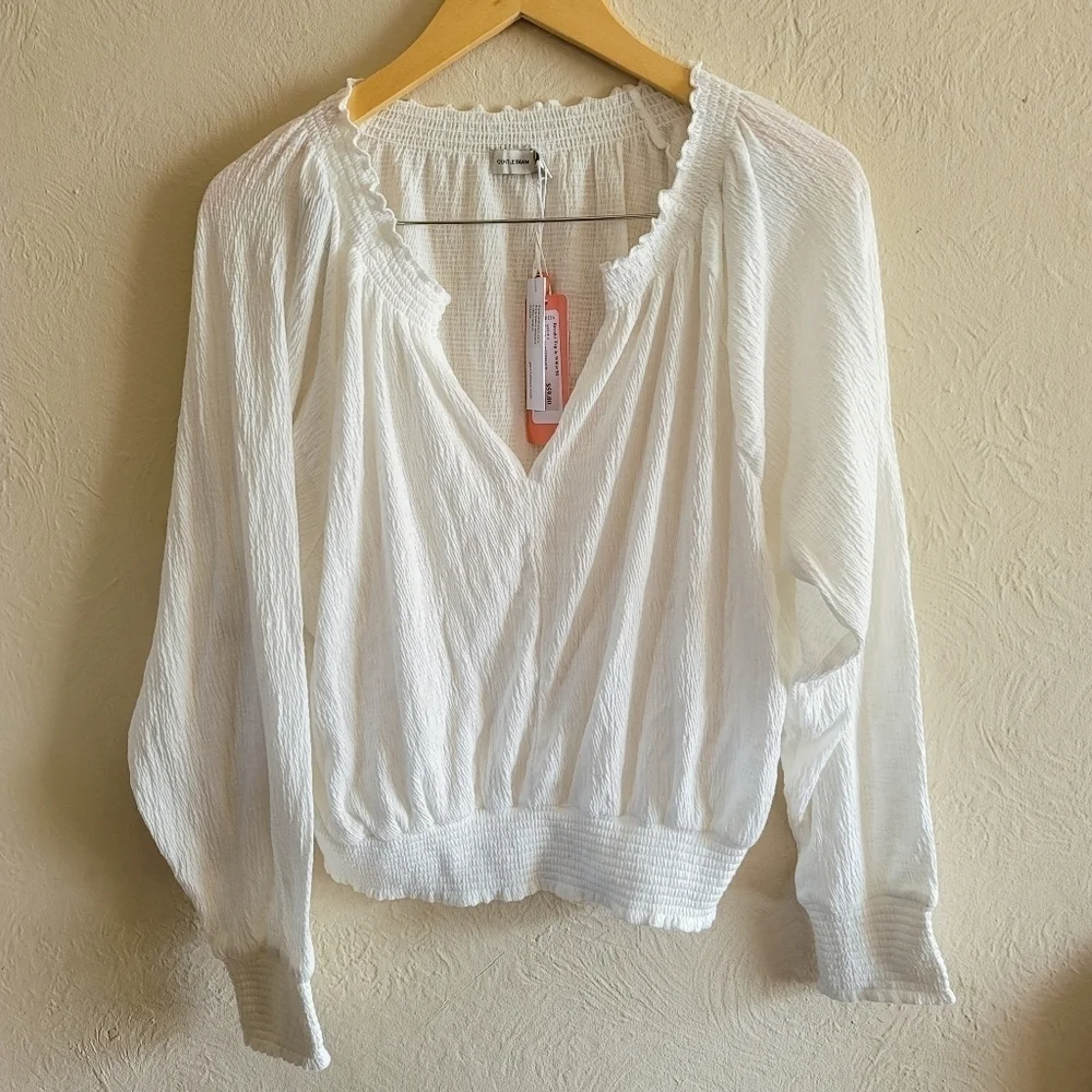 GENTLE FAWN,‎ Brooke Top, White , Size Medium